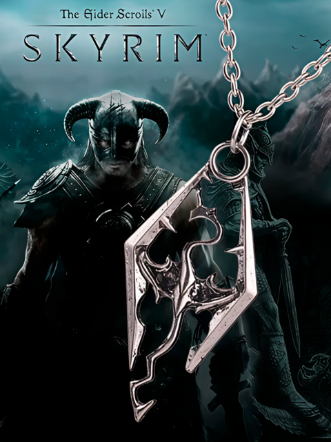 Кулон - подвеска Логотип Фэнтези игры Skyrim Скайрим