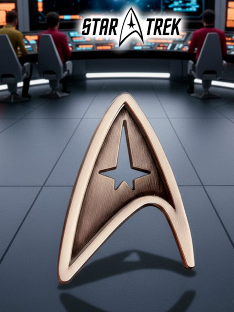 Значок Эмблема Звездного флота Командное подразделение из сериала Star Trek