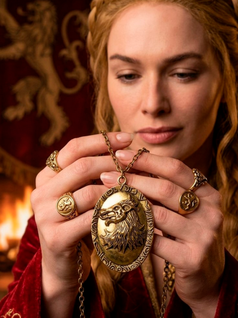 Кулон Серсеи Ланнистер Герб Ланнистеров из сериала Игра Престолов Песнь Льда и Пламени