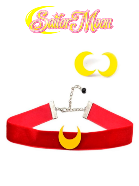 Набор для косплея Усаги Цукино из аниме Сейлор Мун Sailor Moon чокер и серьги
