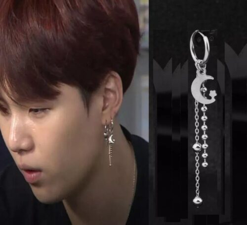 Серьга Луна и звезды BTS БТС Suga