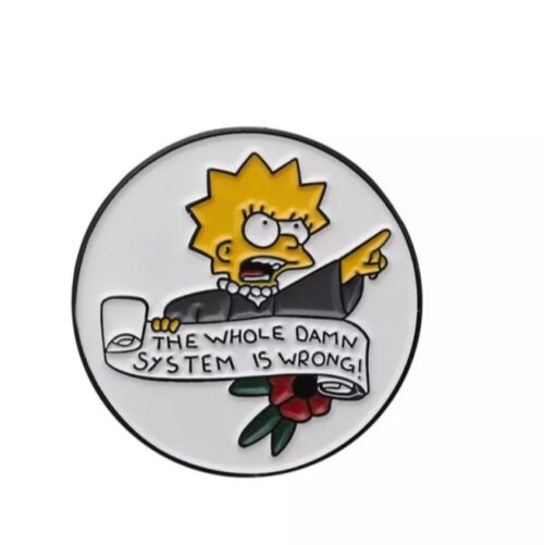 Значок Лиза Симпсон из мультфильма The Simpsons