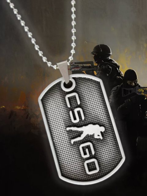 Кулон-жетон из игры Counter-Strike CS GO с гравировкой