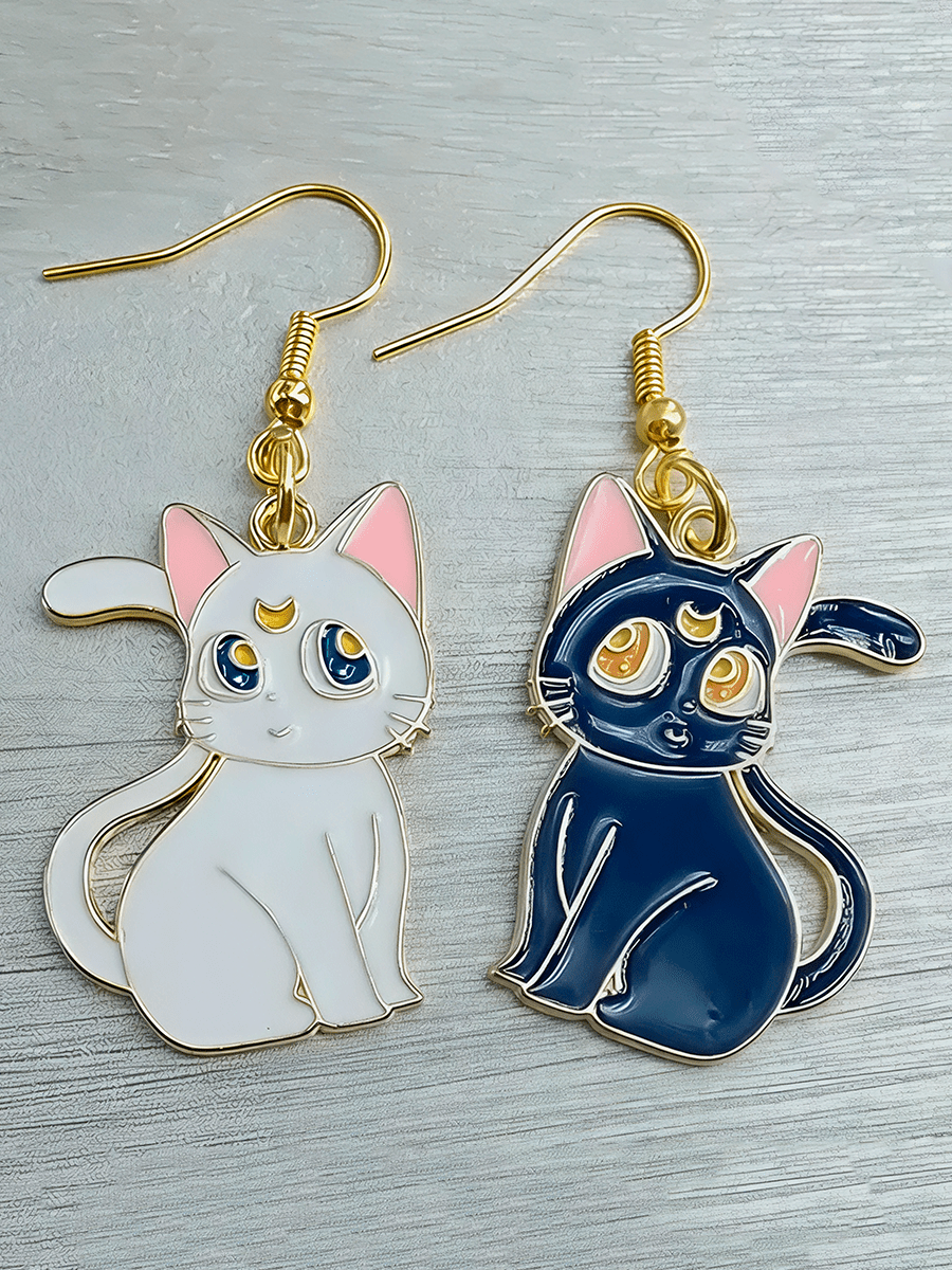 Серьги Кошка Луна и Кот Артемис из аниме Сейлор Мун — изображение 6
