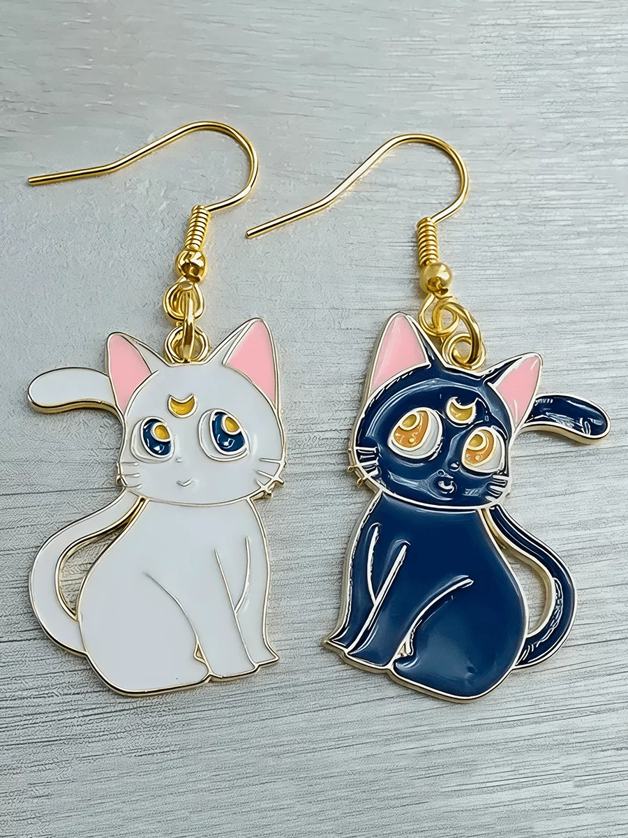 Серьги Кошка Луна и Кот Артемис из аниме Сейлор Мун — изображение 6