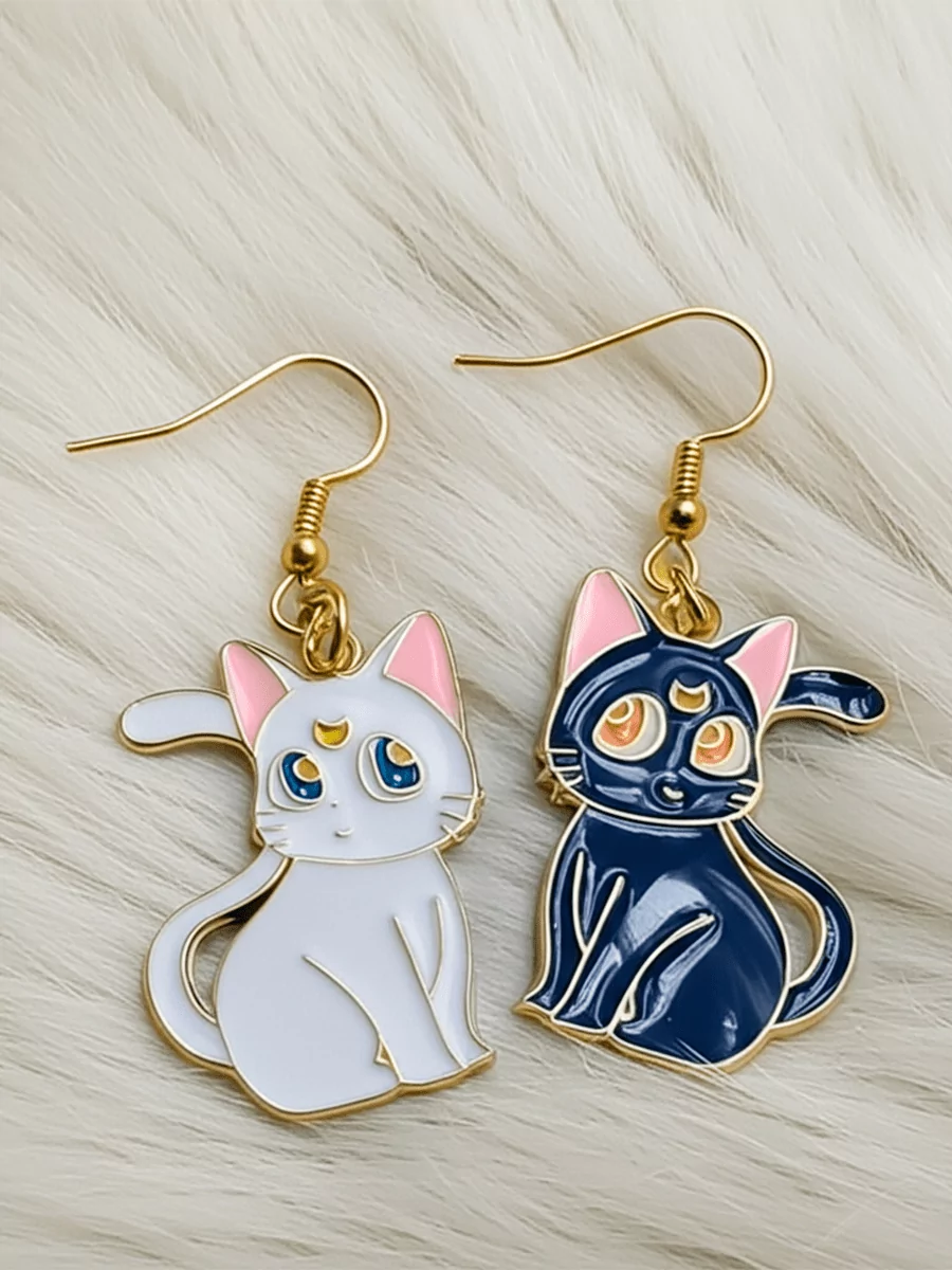 Серьги Кошка Луна и Кот Артемис из аниме Сейлор Мун — изображение 4