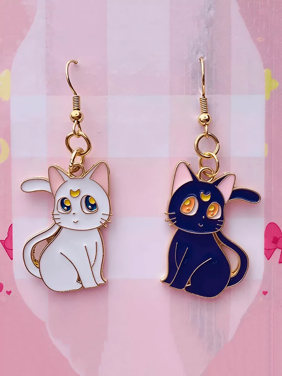 Серьги Кошка Луна и Кот Артемис из аниме Сейлор Мун — изображение 9