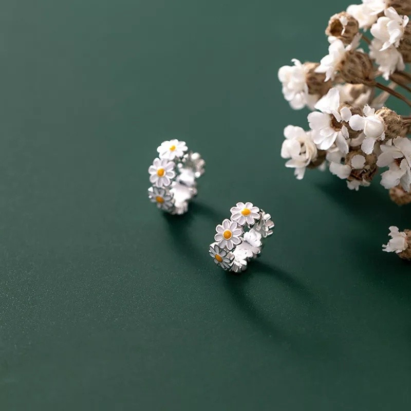 Серьги Ромашки