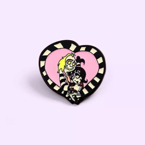Значок Сердце Битлджус и Лидия из фильма Beetlejuice