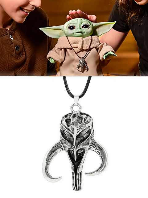 Кулон Мандалорецев Череп Мифозавра Грогу Маленький Мастер Йода ( Baby Yoda) из фильма Звездные войны Star Wars