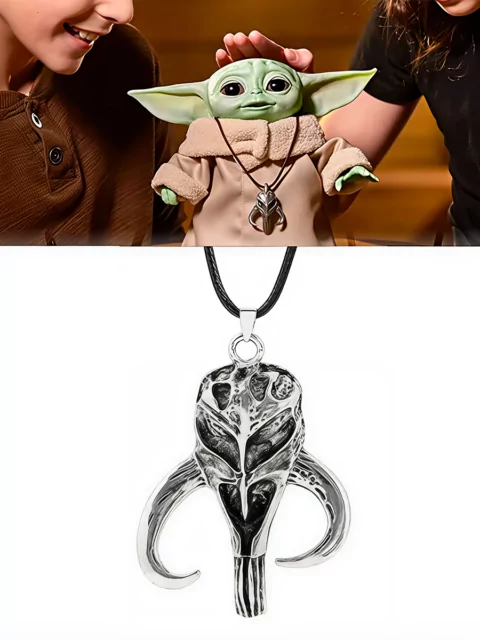 Кулон Мандалорецев Череп Мифозавра Грогу Маленький Мастер Йода ( Baby Yoda) из фильма Звездные войны Star Wars