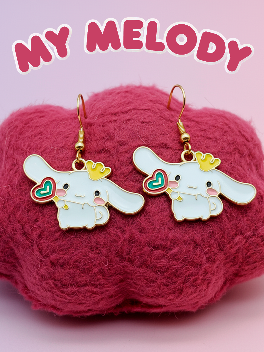 Серьги Корица с конфетой аниме Мелоди Onegai My Melody