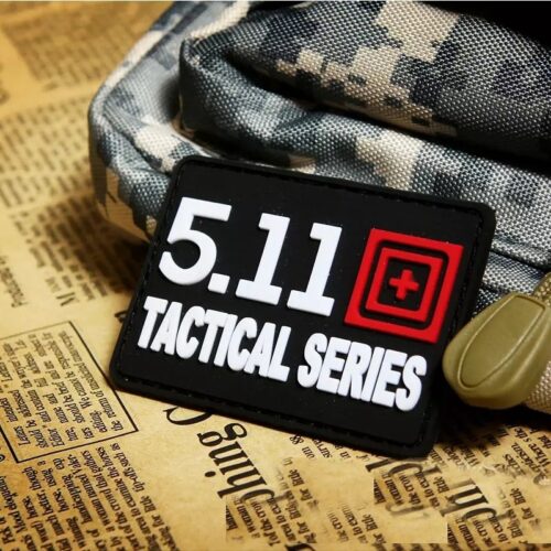 Нашивка армейская шеврон на липучке резиновая логотип Tactical 5.11