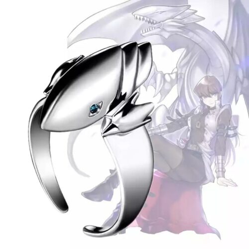 Кольцо регулируемое Сэто Кайба Голубоглазый белый дракон из аниме Yu-Gi-Oh