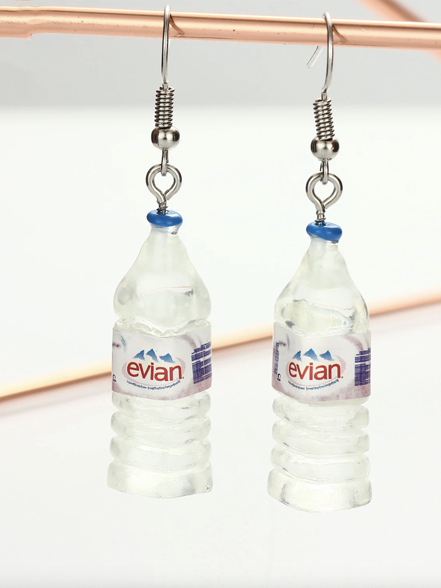 Серьги Бутылка воды Evian Эвиан — изображение 6