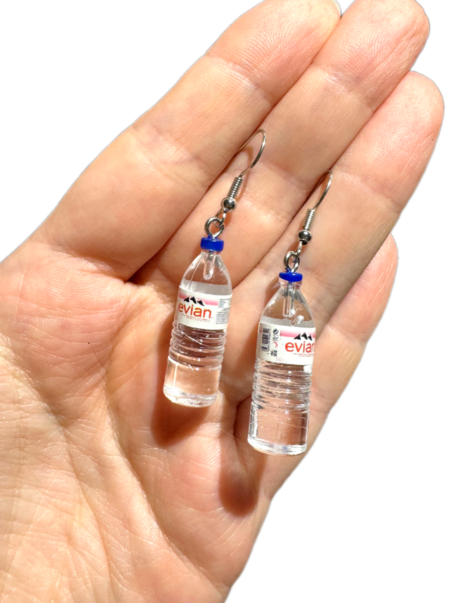 Серьги Бутылка воды Evian Эвиан — изображение 2