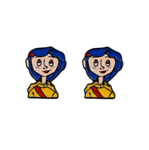 Серьги - гвоздики из мультфильма Коралина в стране кошмаров
