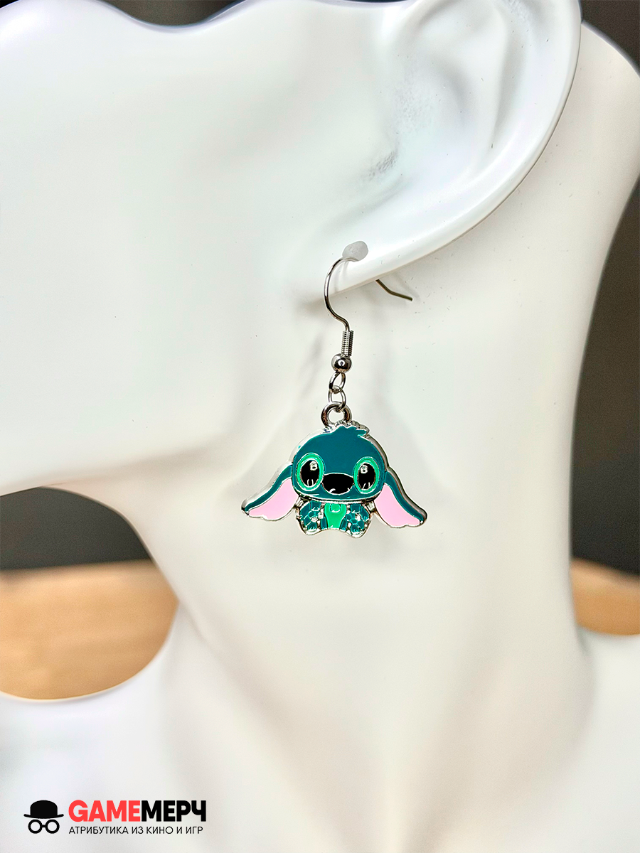 Серьги на крючках Стич из мультфильма Лило и Стич — изображение 2