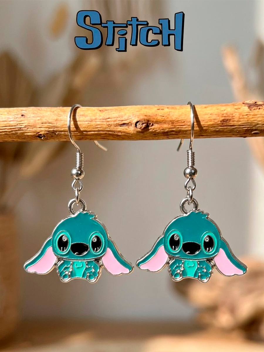 Серьги на крючках Стич из мультфильма Лило и Стич