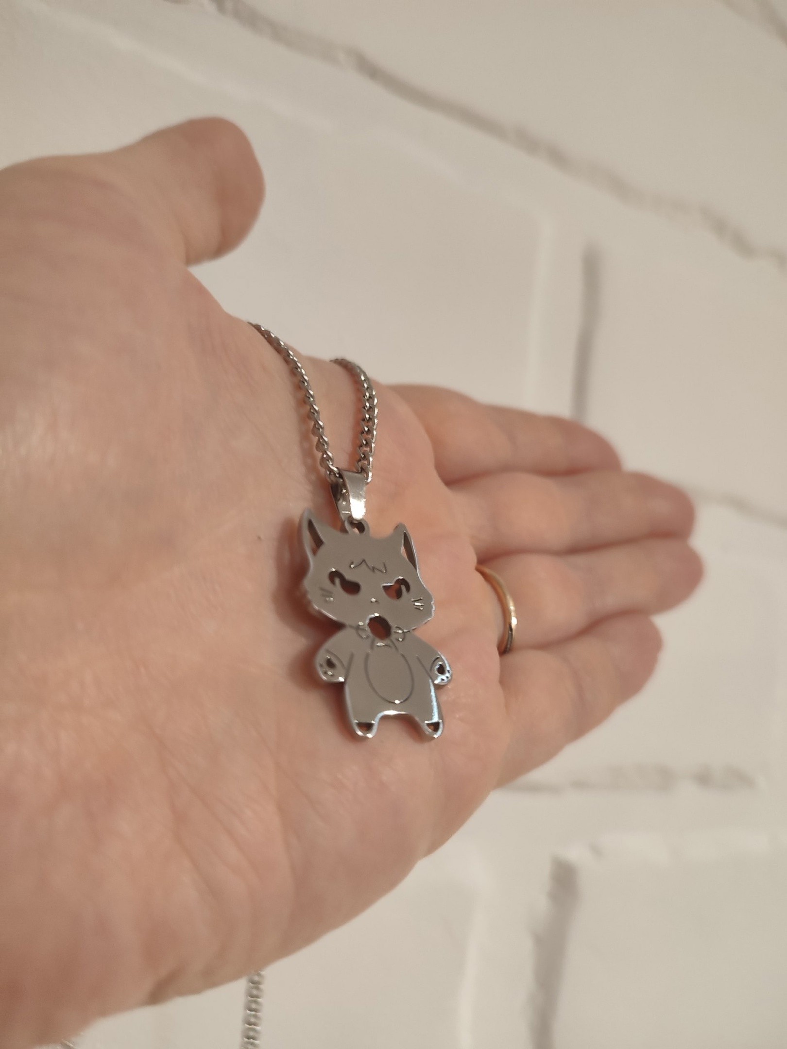 Кулон Кот Скарамучча из аниме - игры Геншин Импакт из нержавеющей стали — изображение 6