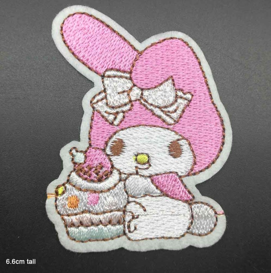 Нашивка термо с вышивкой Мелоди и Куроми из аниме Onegai My Melody — изображение 5