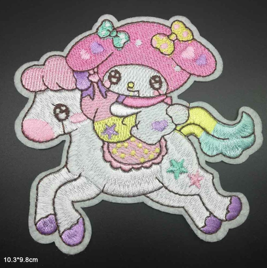 Нашивка термо с вышивкой Мелоди и Куроми из аниме Onegai My Melody — изображение 2