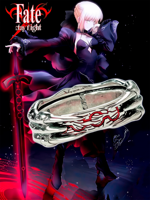 Кольцо регулируемое Сэйбер из аниме Судьба Ночь схватки Fate Stay night