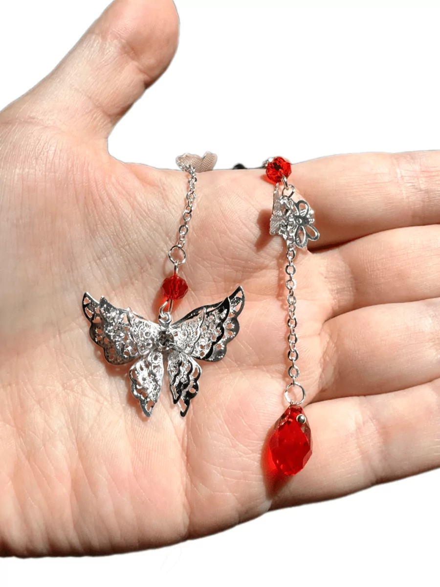 Серьги / Клипсы длинные с бабочкой из аниме Благословение небожителей — изображение 7