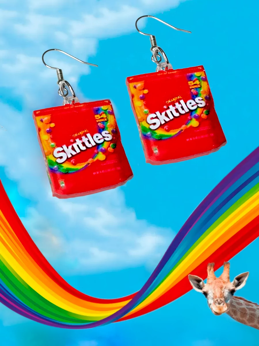 Серьги Конфеты Скитлс Skittles