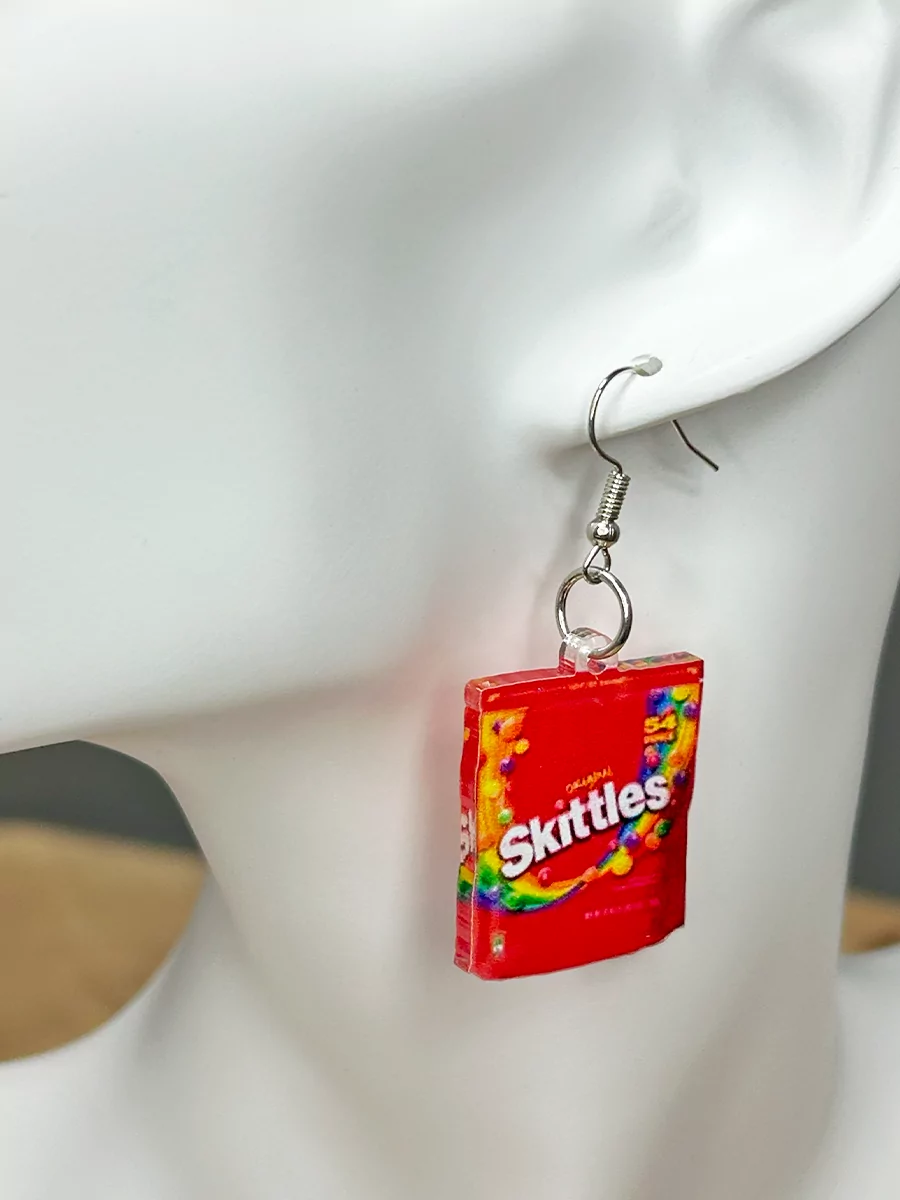 Серьги Конфеты Скитлс Skittles — изображение 3
