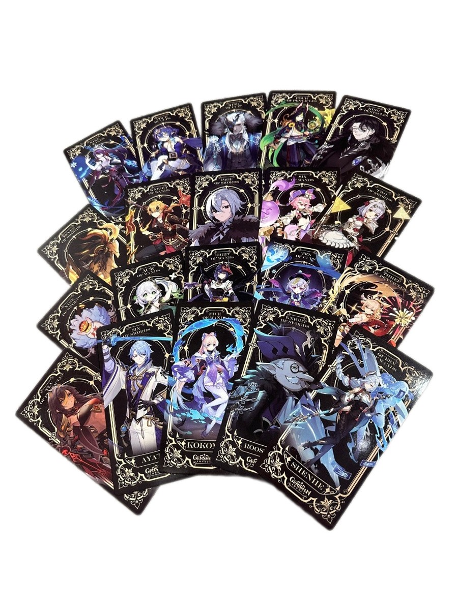 Карты Tarot из аниме игры Геншин Импакт 56 шт — изображение 4