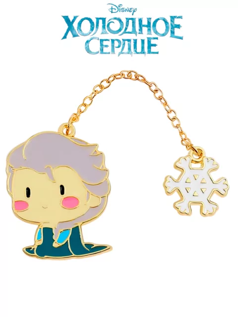 Значок Эльза и снежинка из мультфильма Холодное сердце