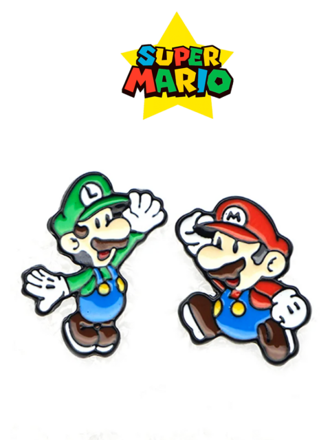 Серьги - гвоздики Марио и Луиджи игры Super Mario