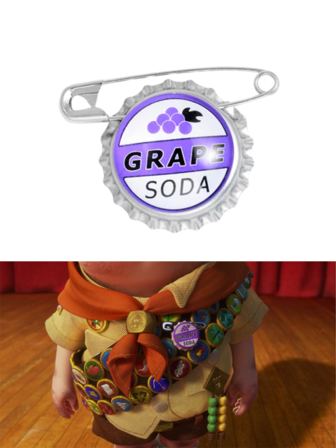 Значок - булавка Grape Soda из мультфильма Вверх