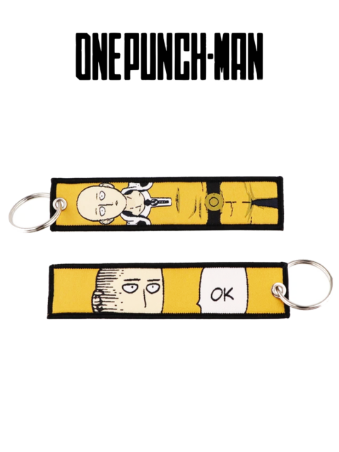 Брелок тканевый Сайтама из аниме One Punch Man Ванпанчмен