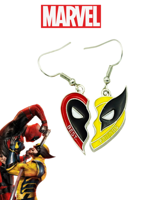 Серьги Дэдпул и Росомаха Marvel Comics