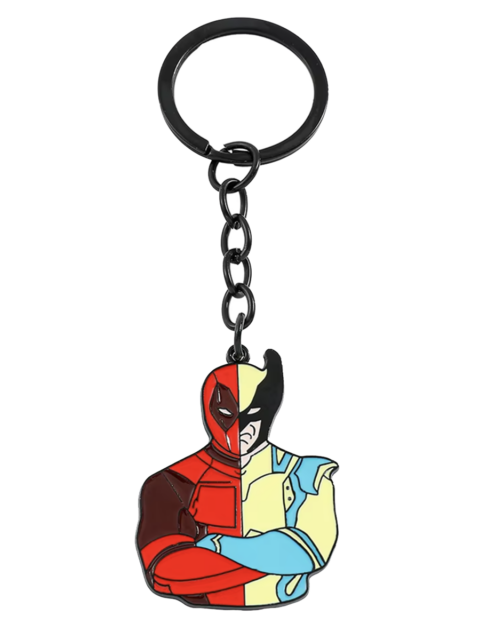 Брелок металлический Дэдпул и Росомаха Люди Икс X-Man Marvel Марвел