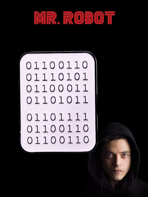Значок Бинарный код из сериала Мистер Робот Mr. Robot