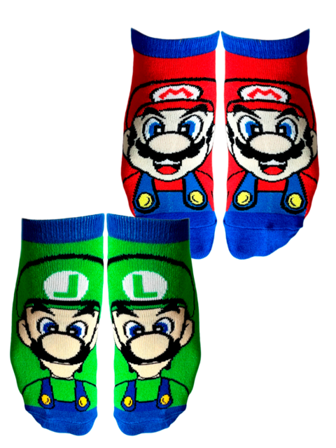 Носки короткие Луиджи и Марио из игры Super Mario