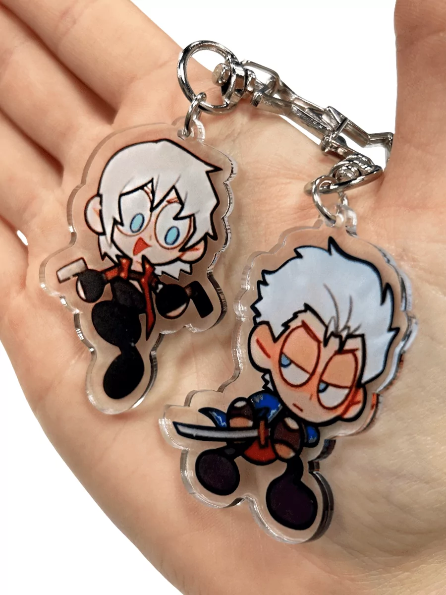 Парный брелок Данте и Вергилий из игры Devil May Cry — изображение 7