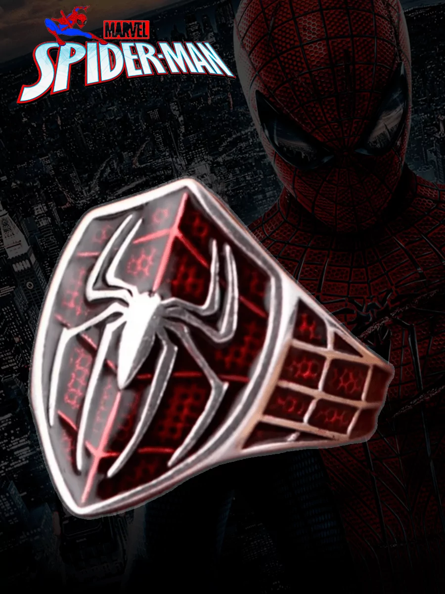 Кольцо - печатка регулируемое Spider-Man Человек - паук Марвел Marvel — изображение 2