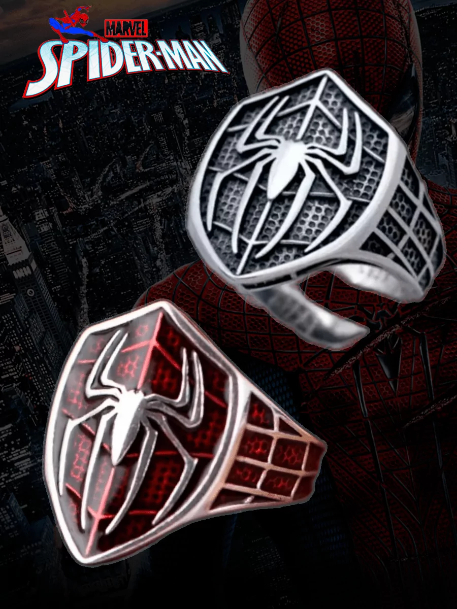 Кольцо - печатка регулируемое Spider-Man Человек - паук Марвел Marvel