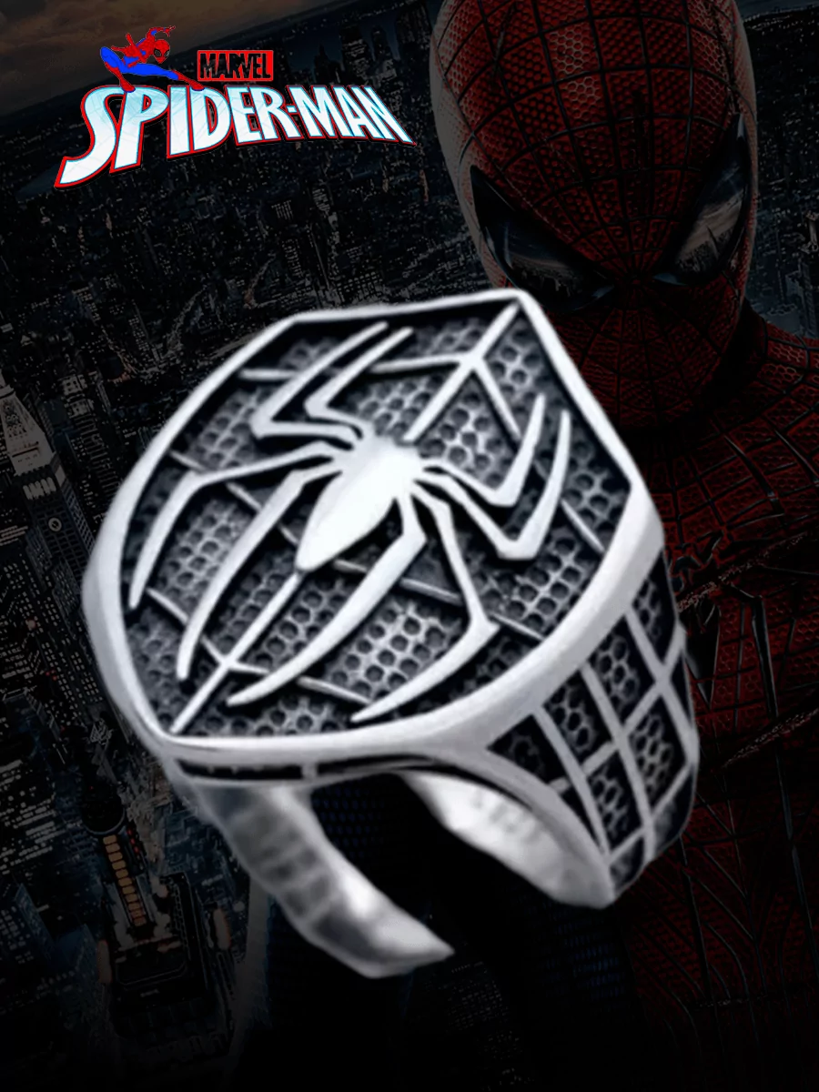 Кольцо - печатка регулируемое Spider-Man Человек - паук Марвел Marvel — изображение 10