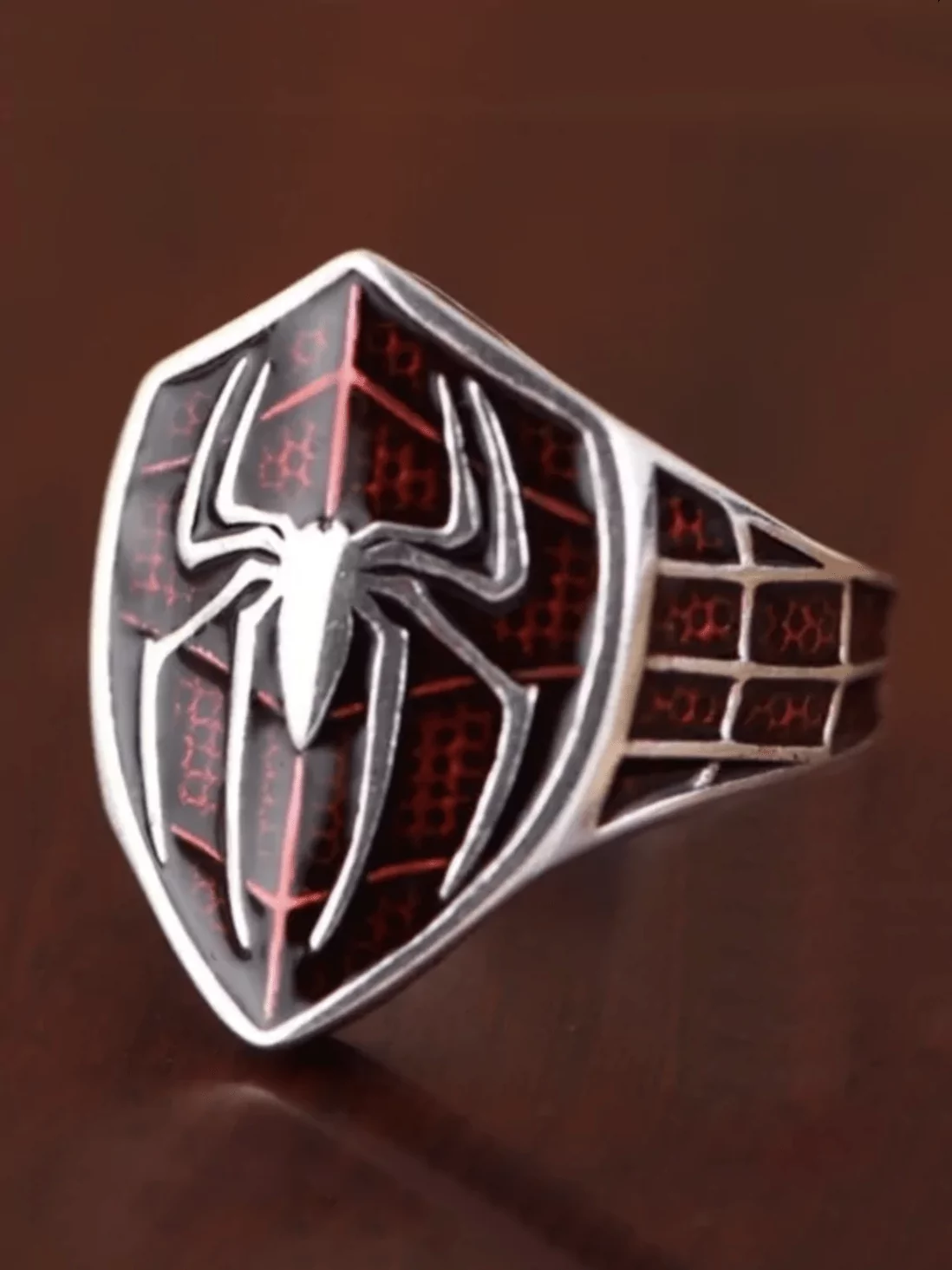 Кольцо - печатка регулируемое Spider-Man Человек - паук Марвел Marvel — изображение 3