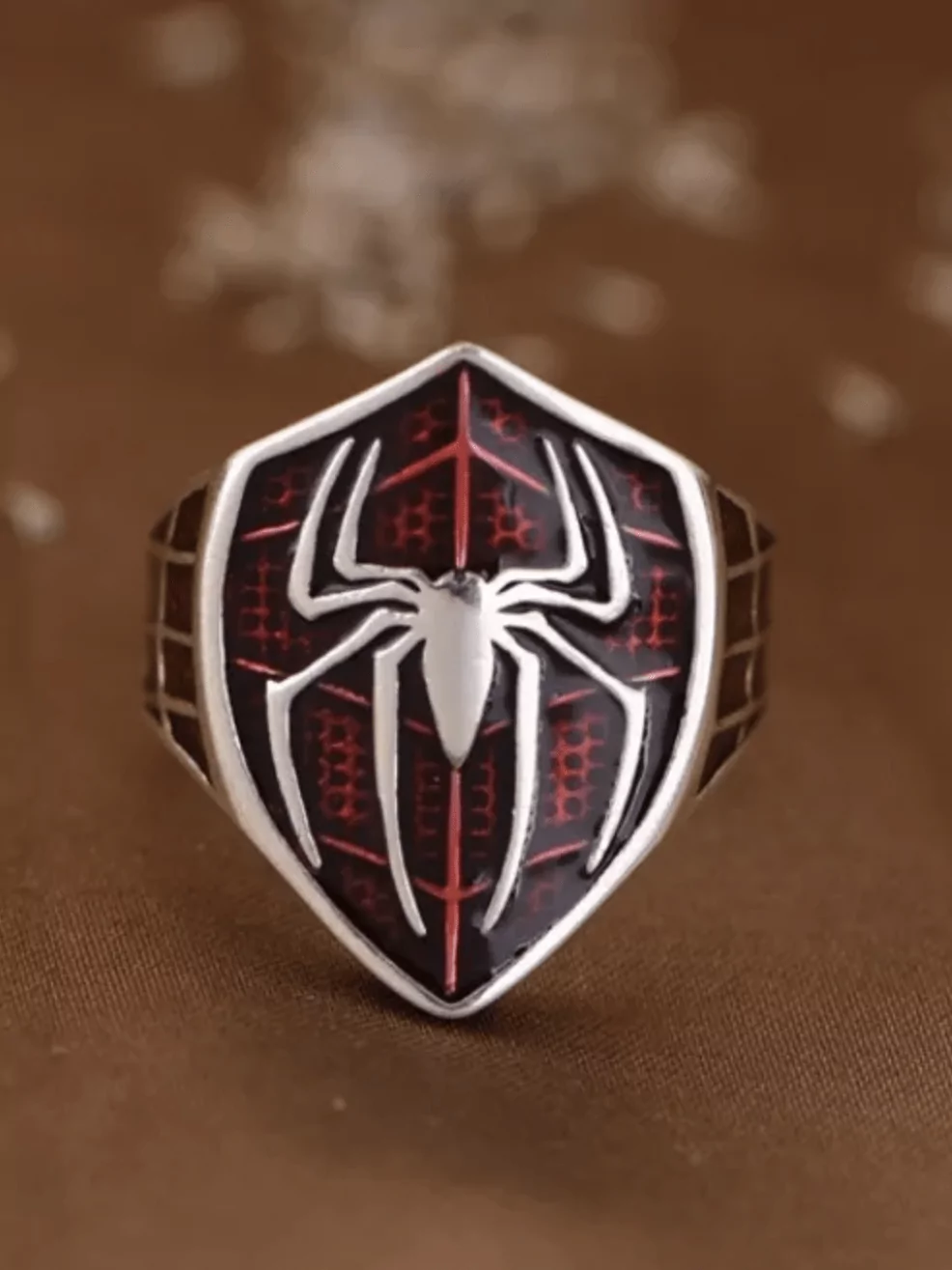 Кольцо - печатка регулируемое Spider-Man Человек - паук Марвел Marvel — изображение 4