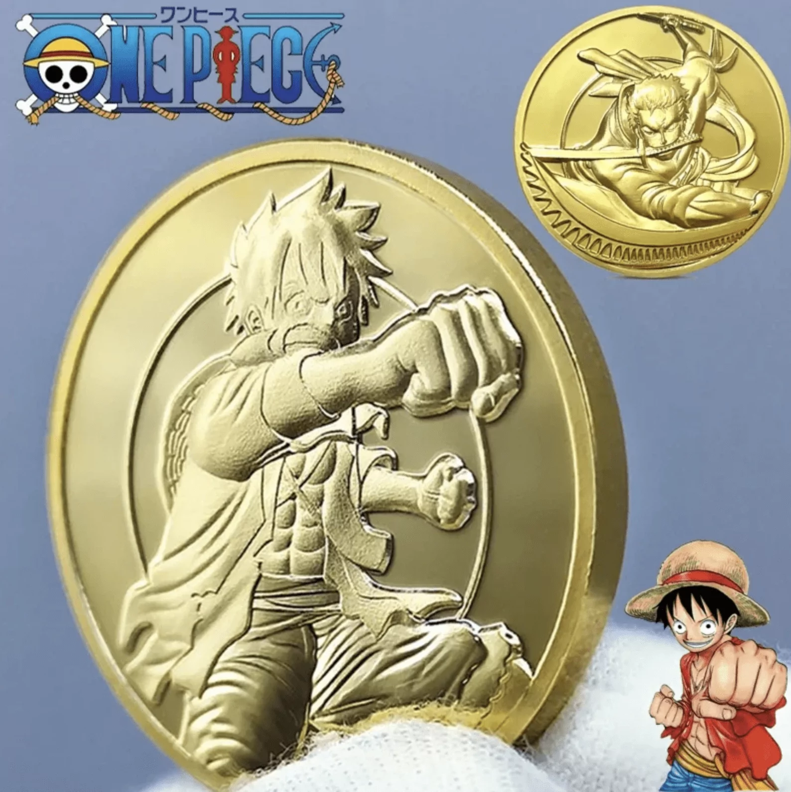Монета сувенирная из аниме One Piece Ван Пис