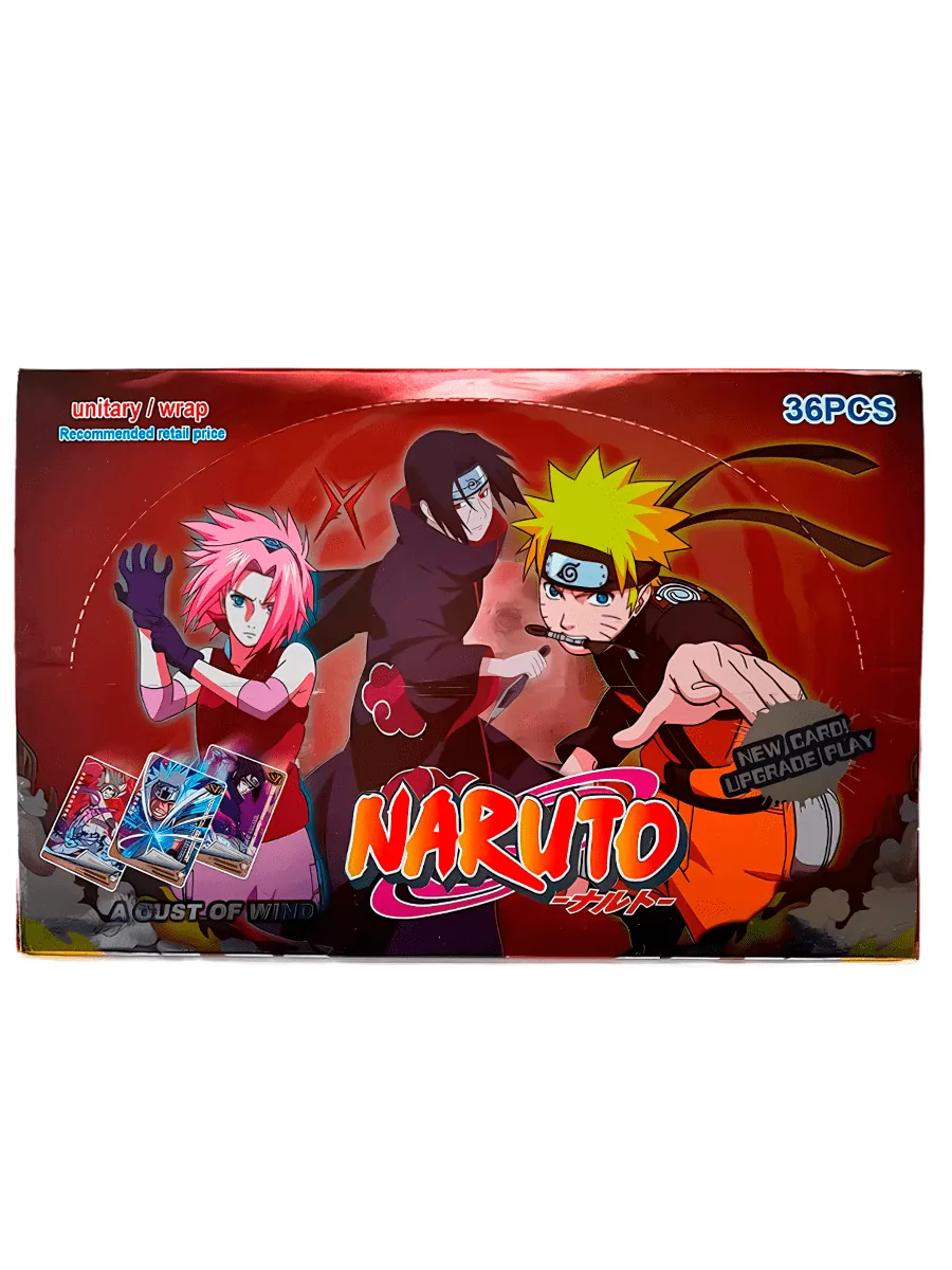 Бокс с коллекционными карточками из аниме Наруто Naruto 36 паков — изображение 2
