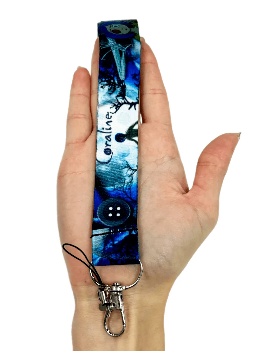 Шнурок - лента на шею для телефона и ключей из мультфильма Коралина в стране кошмаров — изображение 14