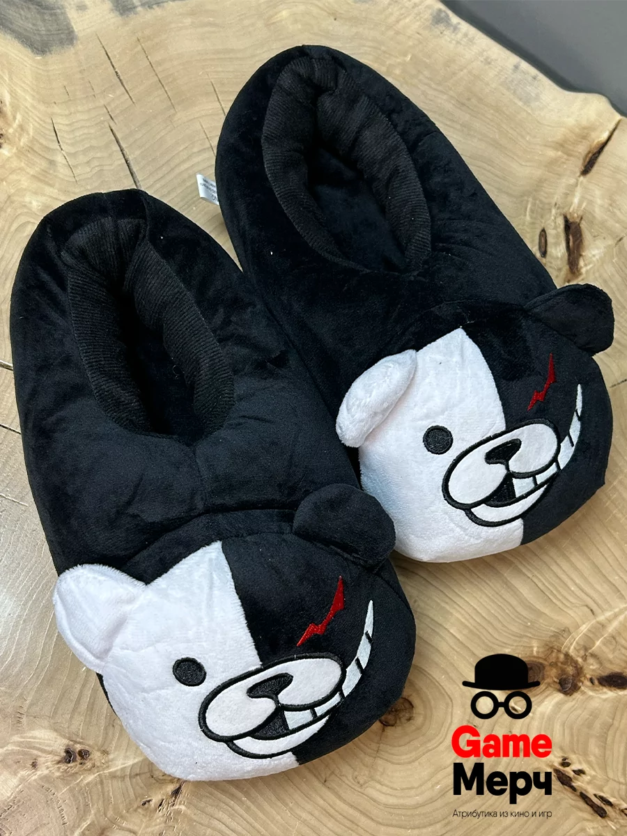 Тапочки домашние большие Монокума из аниме Данганронпа Danganronpa — изображение 4