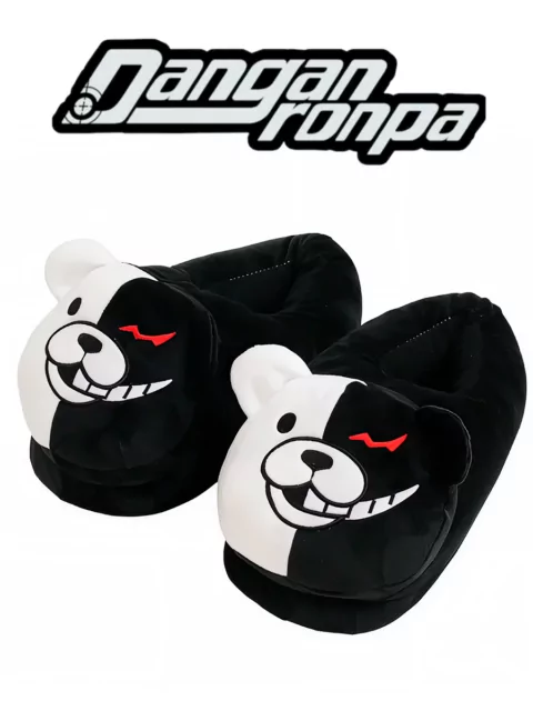Тапочки домашние большие Монокума из аниме Данганронпа Danganronpa